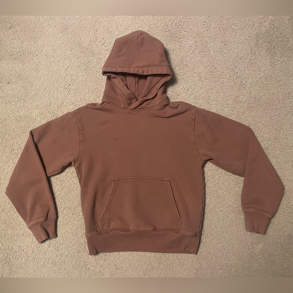 Aritzia TNA Cozy Fleece Perfect Fit Hoodie in Brown 2XS